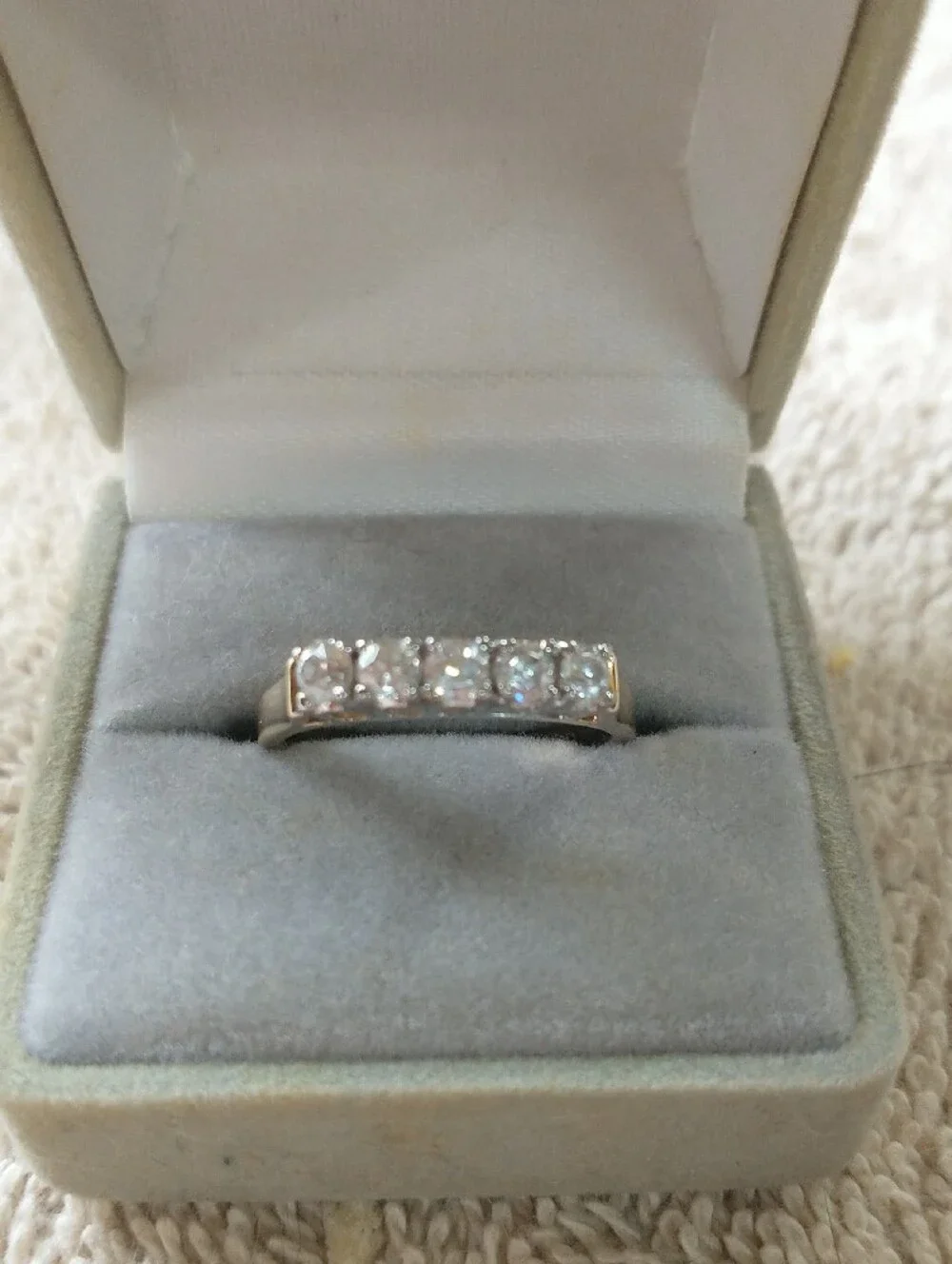 14k Solid Gold Wedding Band With Diamonds
